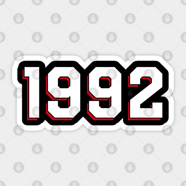 1992 - typography Sticker by ohyeahh